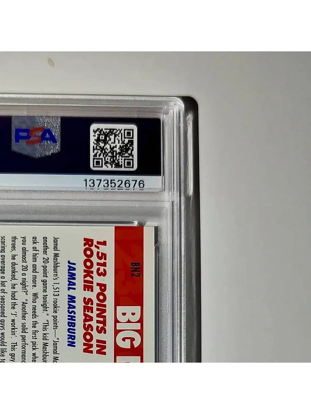Jamal Mashburn 1994 NBA Hoops Big Numbers #BN2 Rainbow PSA 7 NM